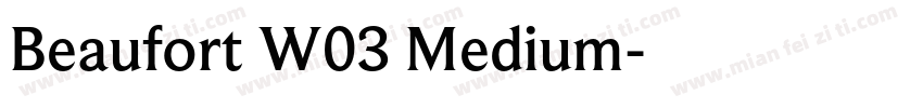 Beaufort W03 Medium字体转换
